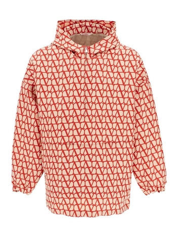 Valentino silk faille anorak with toile iconographe motif 2V0CJH659D0