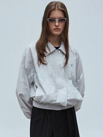 NICOLE EMBROIDERY WINDBREAKER_GRAY
