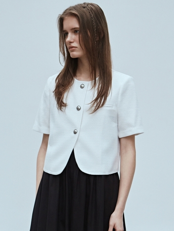 CARRISS CROP JACKET_IVORY
