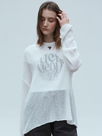 MINIMAL NECK LAYERED KNIT_IVORY