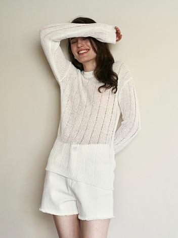 Summer Tape Slim Fit Knit (Ivory)
