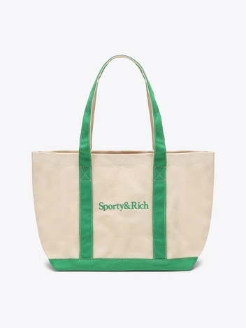 스포티앤리치 로고 스포츠 토트백 AC664 NA NATURAL GREEN