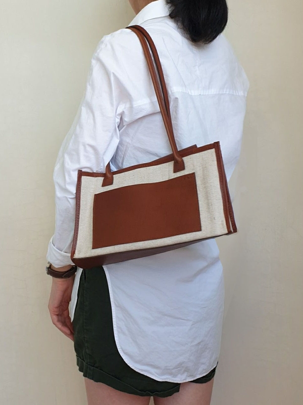 Daily Shopper  (Leather & Canvas) / Brown