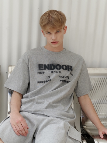 hand painting endoor 1/2 tee (grey)