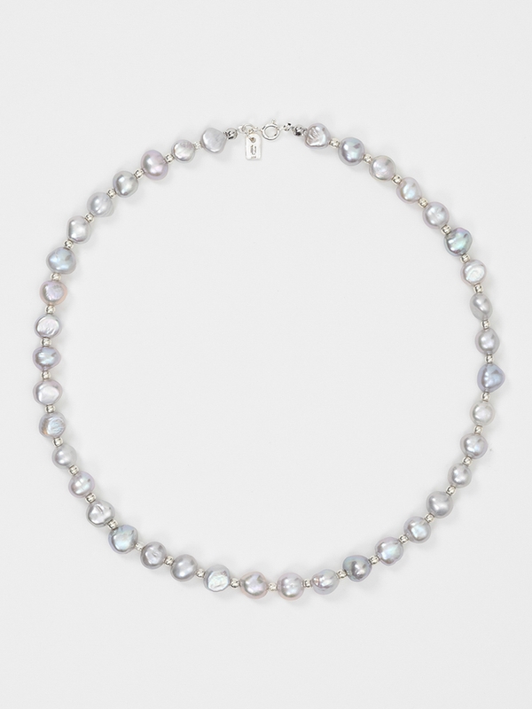 SILVER FRESHWATER PEARL CHOKER NECKLESS (담수진수,silver925)