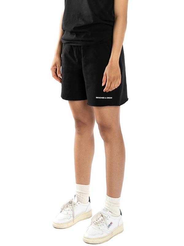 SIMPLE LOGO HALF PANTS-BLACK