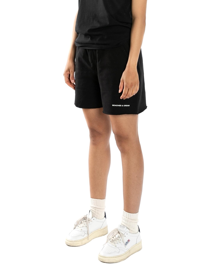 SIMPLE LOGO HALF PANTS-BLACK