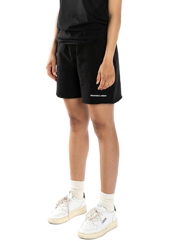 SIMPLE LOGO HALF PANTS-BLACK