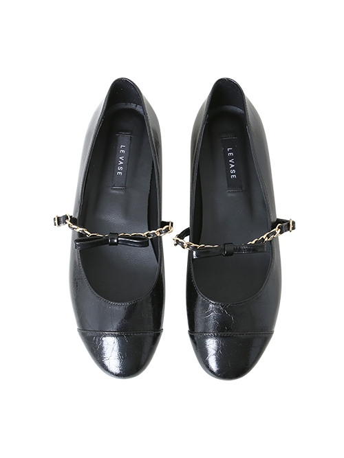 JENNY CHAIN FLAT ( BLACK ) 