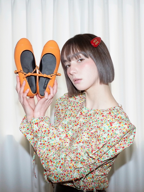 JENNY CHAIN FLAT ( ORANGE ) 