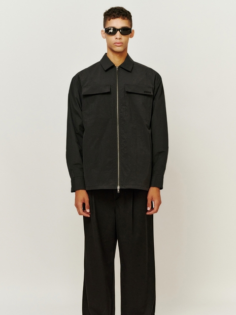 나일론 집업 셔츠 재킷 (Black)