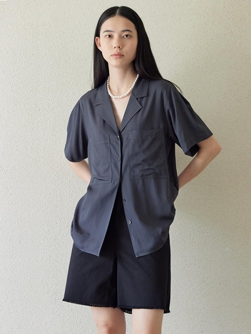 Sara Half Sleeve Shirts_Charcoal