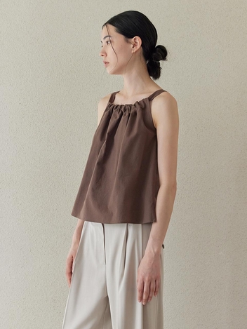 Hadir Halter Sleeveless Top_Brown