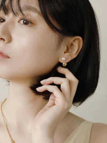 Pearl Gold ball Earring 진주 골드 볼 귀걸이