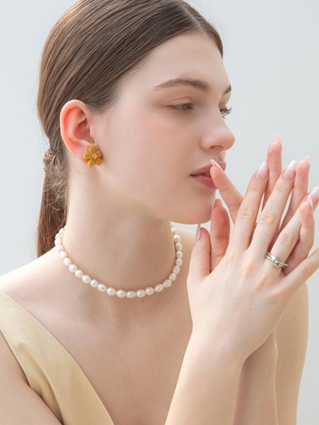 [silver925] Blair freshwater pearl necklace 10mm 블레어 천연 진주 목걸이 10mm