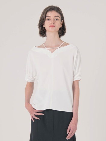 WED_Neck line tie shirts_WHITE