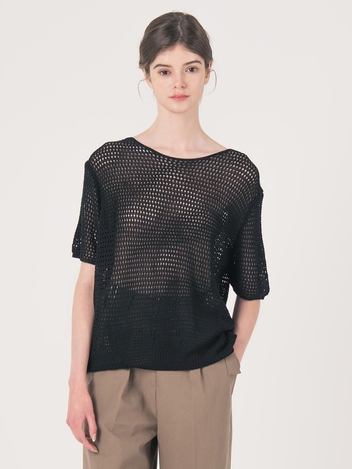 WED_Volume sleeve knit top_BLACK