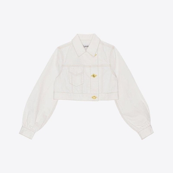 당일배송 가니 여성 데님 크롭 자켓 (화이트) J1171 151