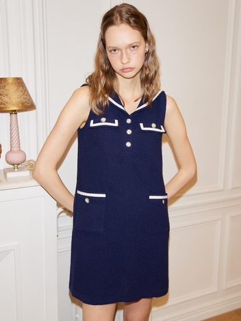 Classic Sailor Dress_ Navy