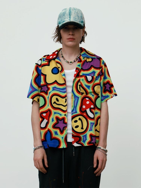 MUSHROOM CUBAN PLANTER’S SHIRT_2COLOR