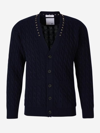 발렌티노 Studded Wool Cardigan 3V3KA02Y9GVROCKSTUD UNTITLED/LANA