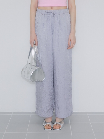 WRINKLE RIBBON PANTS (SMOKE VIOLET)