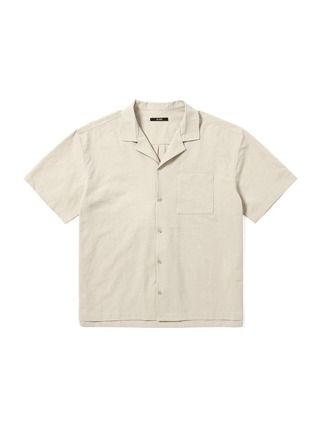 23 SS 남성 시어서커 오픈 카라 반팔 셔츠 (BEIGE)
