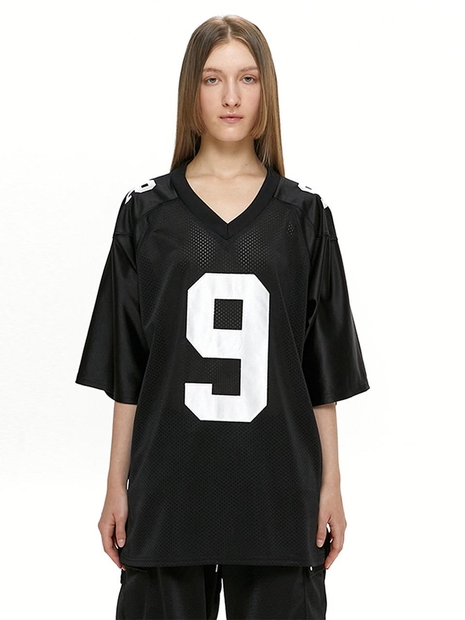 MASH NUMBERING JERSEY TOP / BLACK