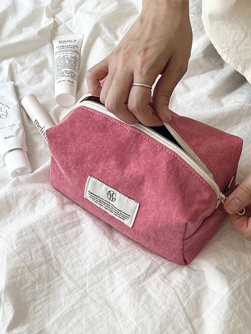 round pastel pink 파우치