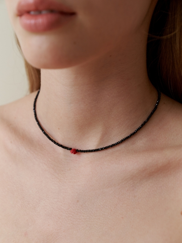 1 Rose Spinel Choker_3Color