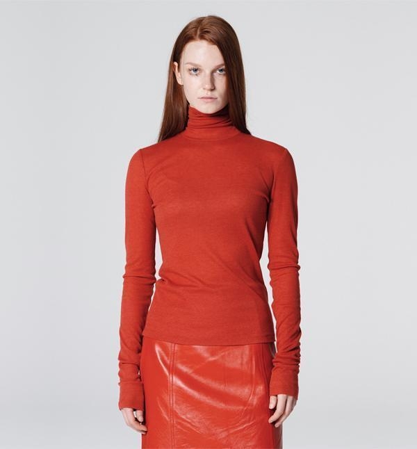 High-Neck Jersey Top Red WBCFTP004RD