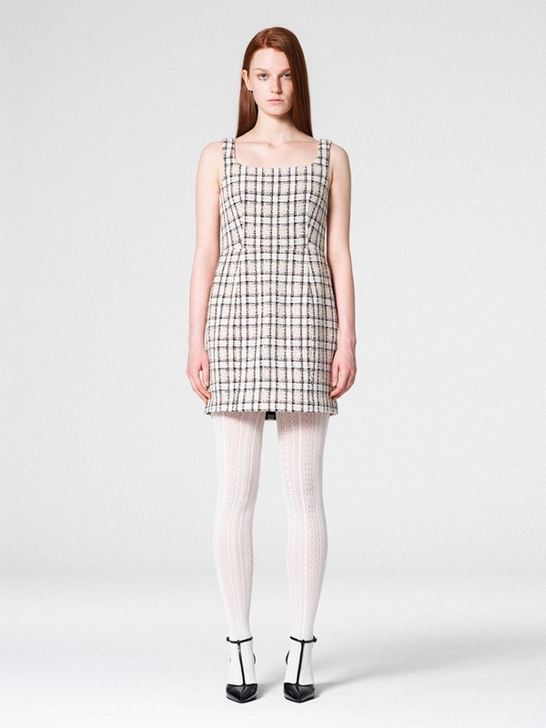 Tweed Mini Dress Check WBCFOP002CK