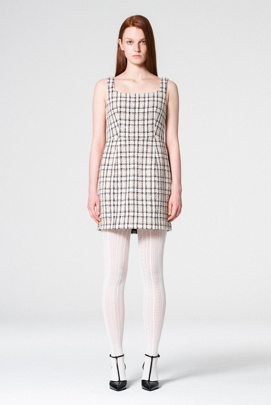 Tweed Mini Dress Check WBCFOP002CK