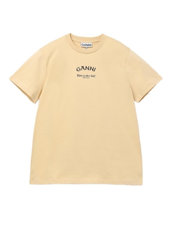 가니 씬 저지 릴렉스 반팔 T3561 151 Pale Khaki