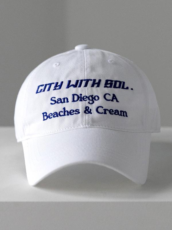 SANDIEGO CA BALL CAP-WHITE