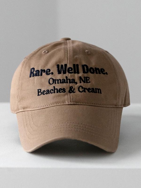 OMAHA. NE BALL CAP-DARK BEIGE