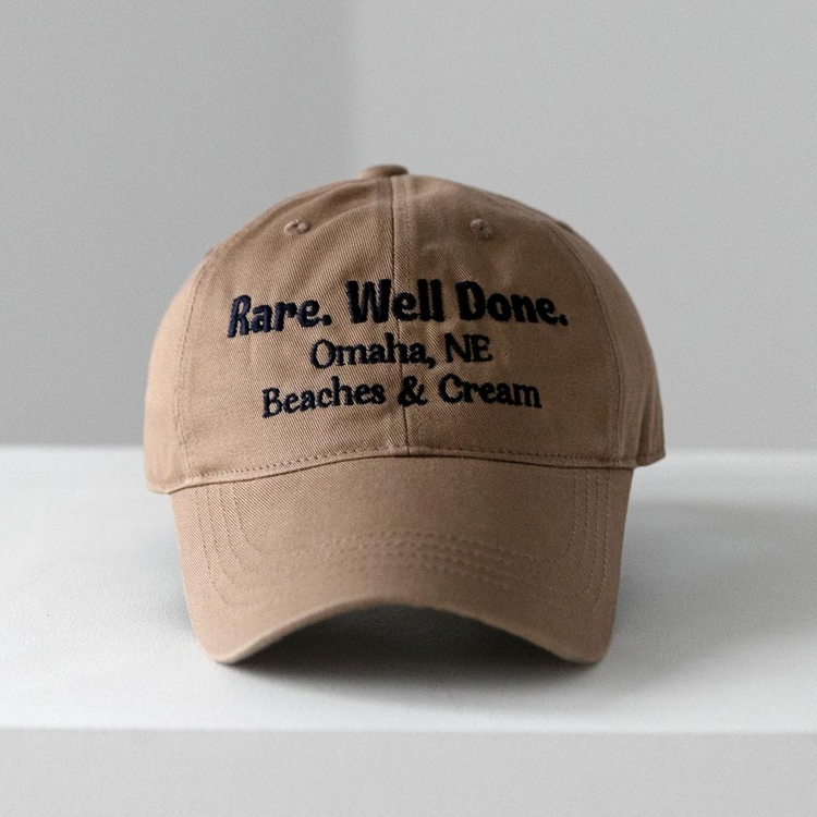 OMAHA. NE BALL CAP-DARK BEIGE