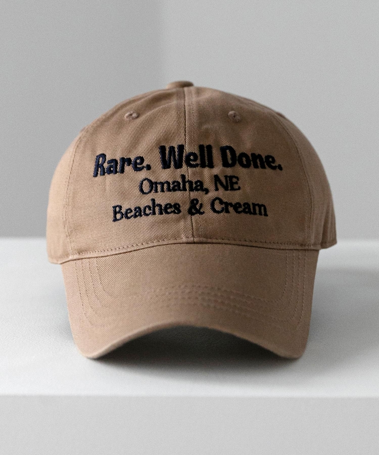 OMAHA. NE BALL CAP-DARK BEIGE