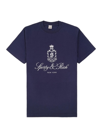 스포티앤리치 VENDOME 로고 반팔 TS832 NAVY
