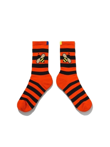 KULE THE WOMENS BEE SOCK - POPPY/BLACK