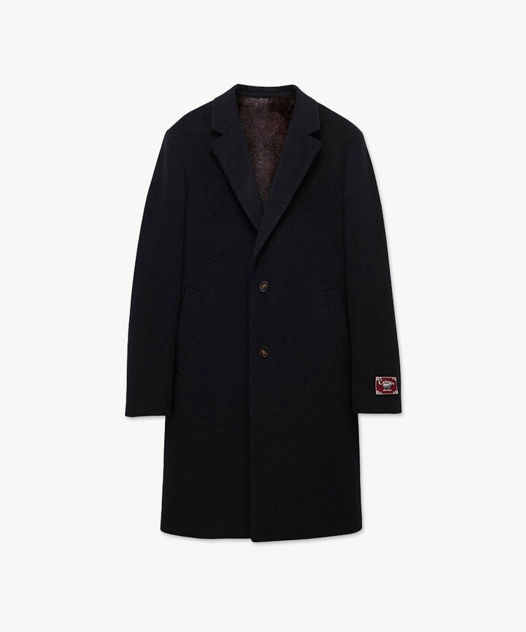 캐시미어 혼방 tailored Coat 네이비