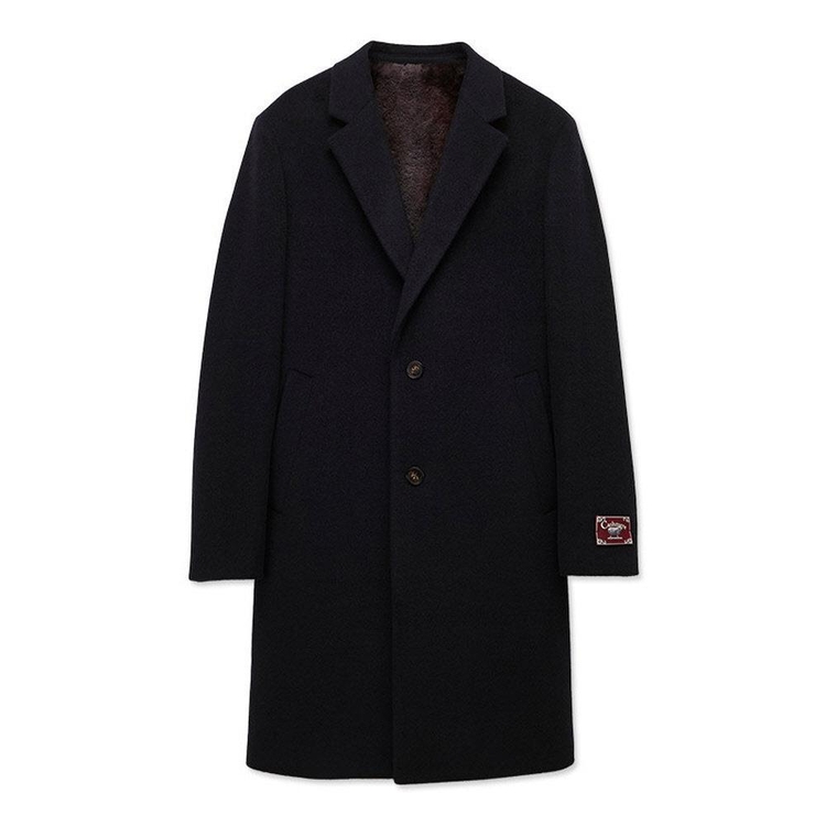 캐시미어 혼방 tailored Coat 네이비