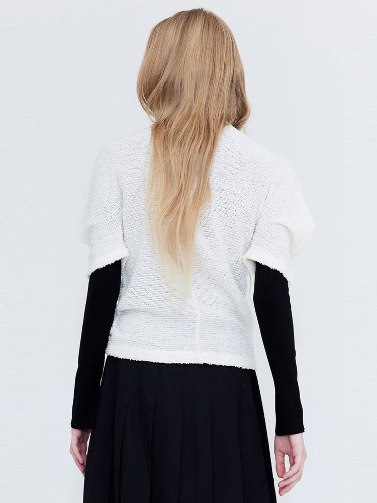 Boucle Half neck T_Ivory