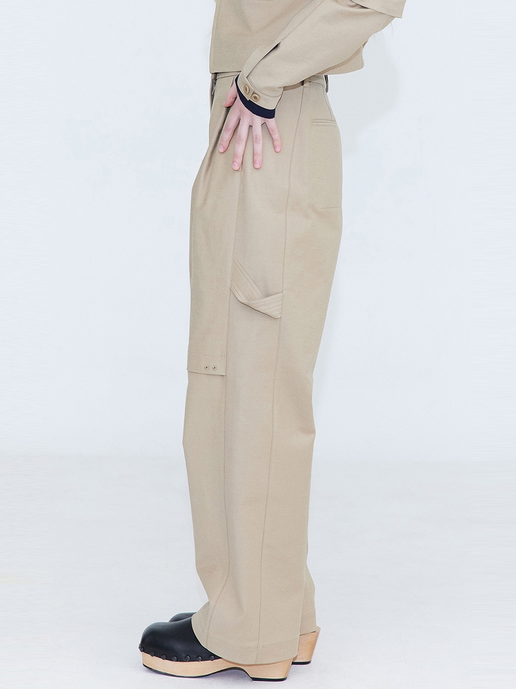 Cotton Cargo Pants_Beige