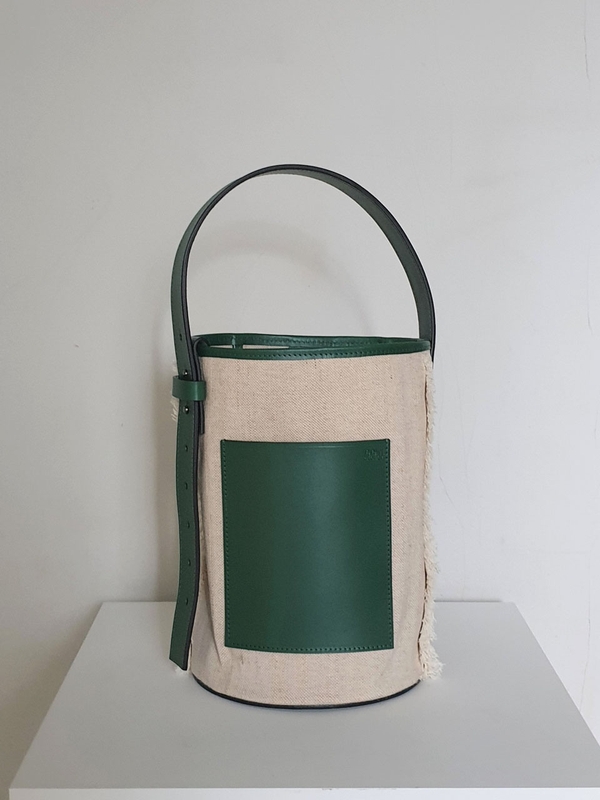 Daily Bucket Bag (Leather&Canvas) / Forest