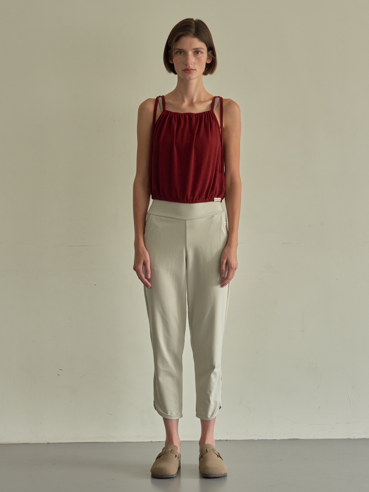 Simple Nu Straight Pants -Light Gray