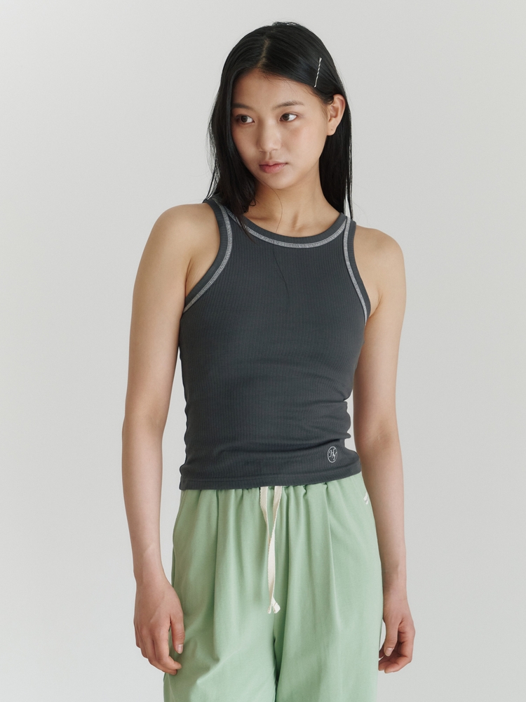 Pita Sleeveless Top - Charcoal