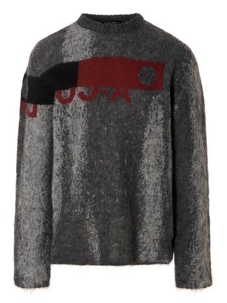 어콜드월 Sprayed Jaquard Sweater, Cardigans Gray ACWMK076IRONG