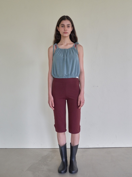 Cosmo Shirring Top - Dark Mint [3rd Reorder]