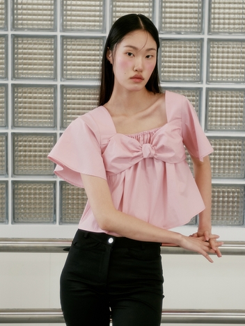 Twisted Ribbon Blouse_lavender